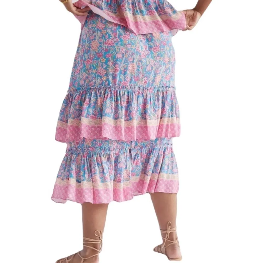 ANTHROPOLOGIE Plenty by Tracy Reese Meadow Tiered Skirt Size 2X NEW Demure - Image 4