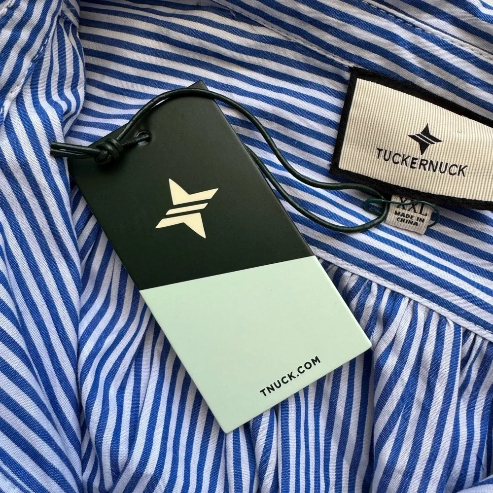 NWT Tuckernuck Blue Stripe Palmer Button Down Shirt Size XXL - Image 10