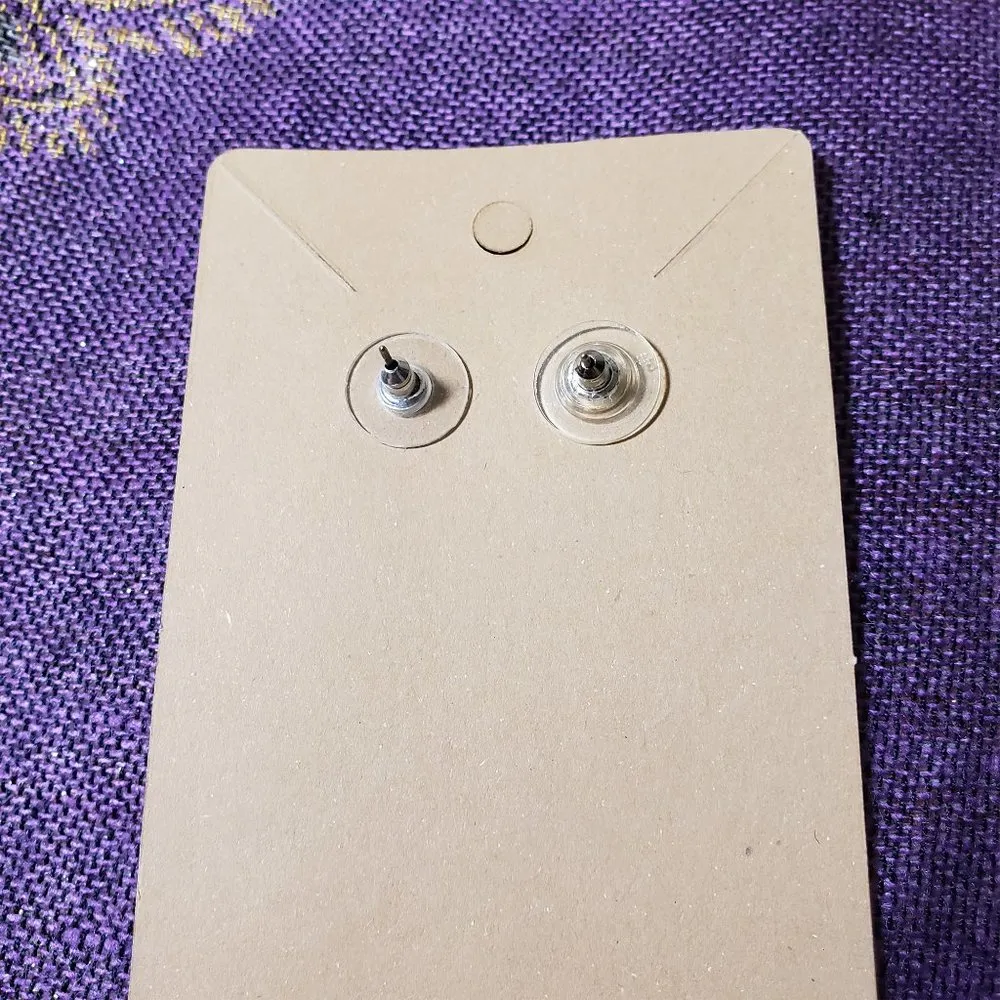 Silver, Clear, Black Chic Owl Rhinestone Stud Earrings Silver - Image 4