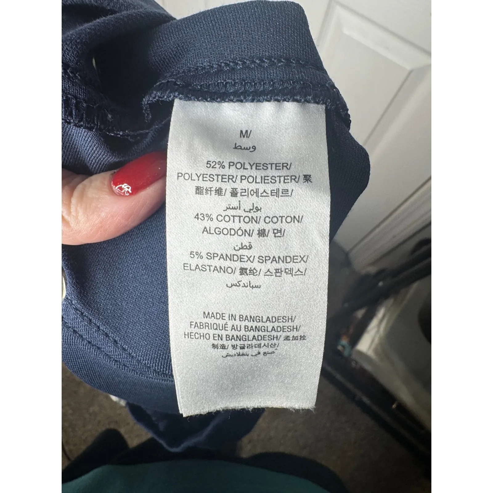 STYLE & CO. Navy Blue Stretchy Pull On Pants Size M Career wear Business Casual - Image 5