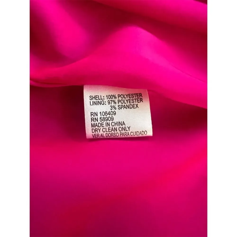 Gianni Bini Women's Size 4 Hot Pink Maxi Dress Lattice Back - Image 4