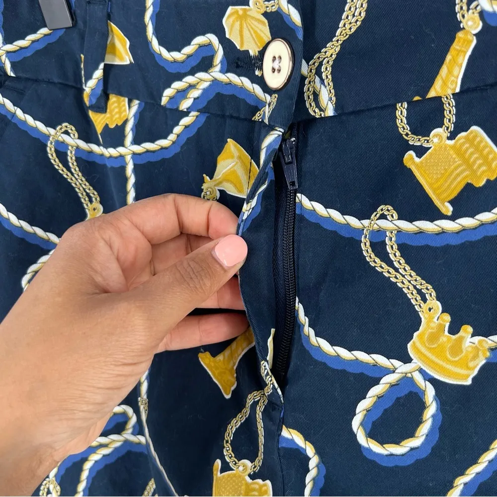 Crown & Ivy Nautical Rope Print Scalloped Hem High Rise‎ Shelby Shorts - Image 6