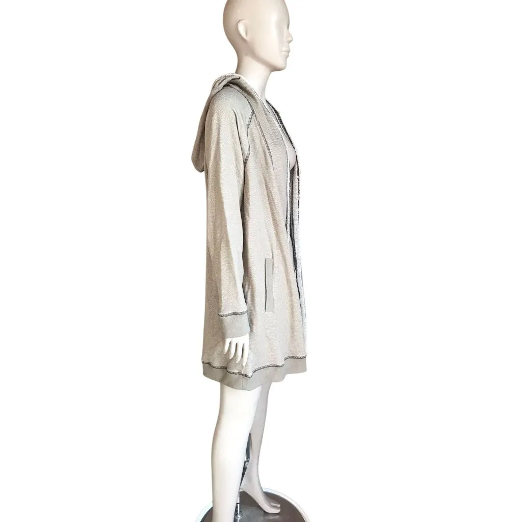 Mystree Tan Long Sleeve Hooded Cardigan - Image 3