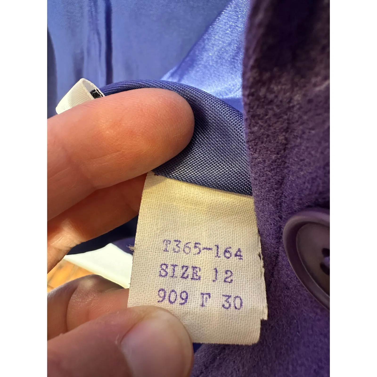 VINTAGE PENDLETON Women's Purple Virgin Wool Button Front Blazer Jacket Size 12 - Image 5