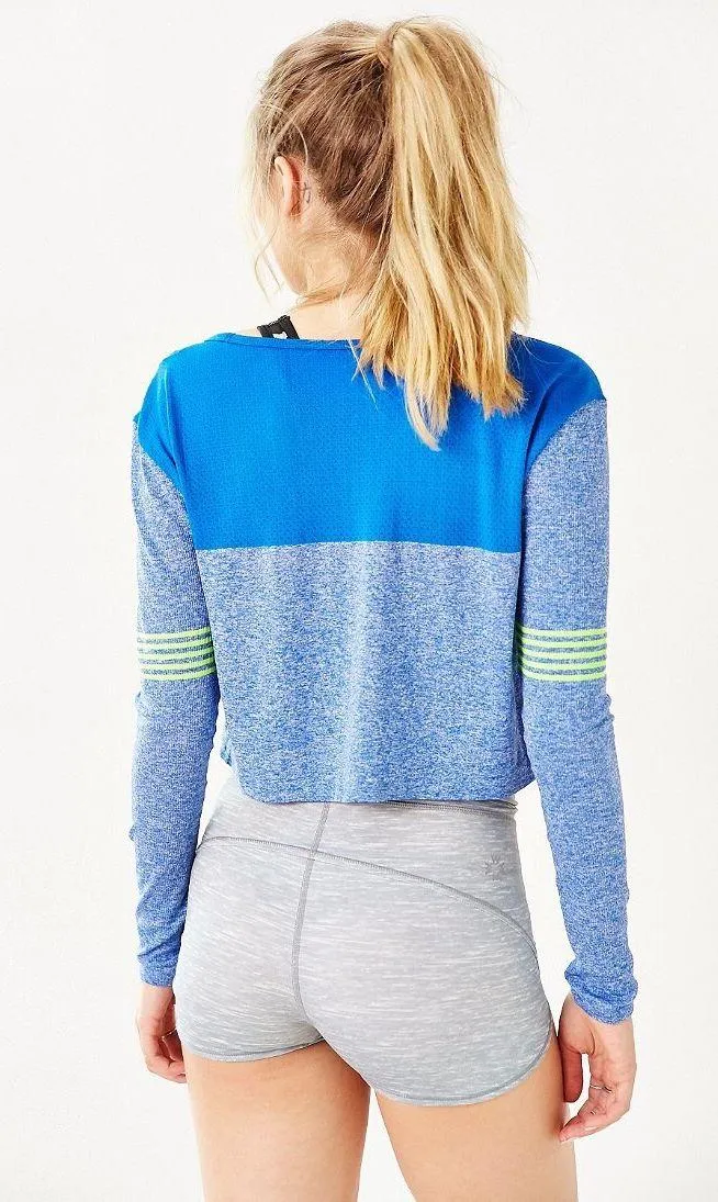 Long Sleeve Epic Knit Mesh Crop Top - Image 2
