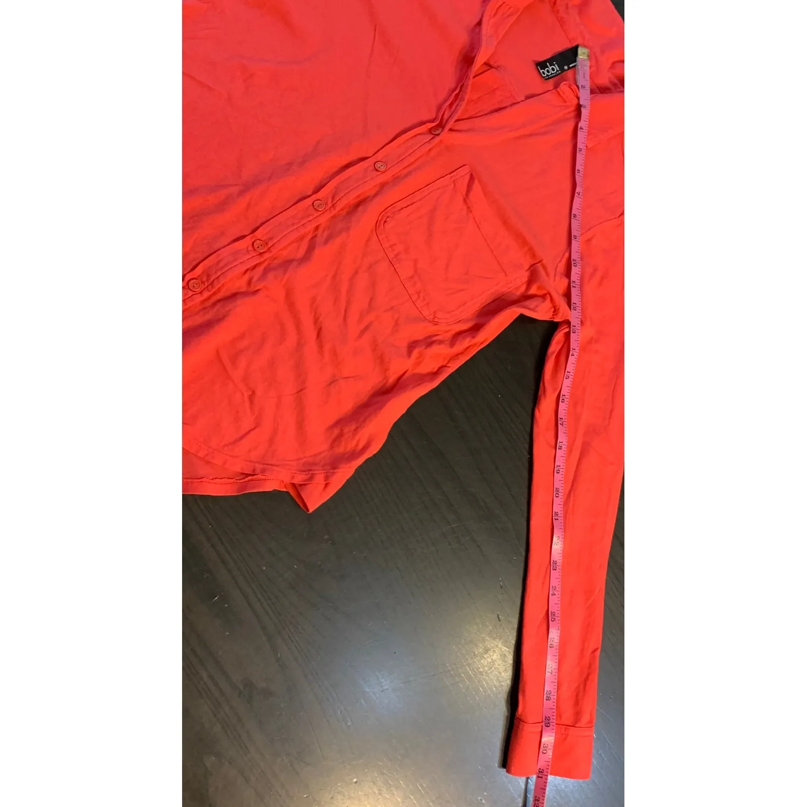 bobi los angeles coral red shirt soft cotton minimalist vibe Womens Medium - Image 10