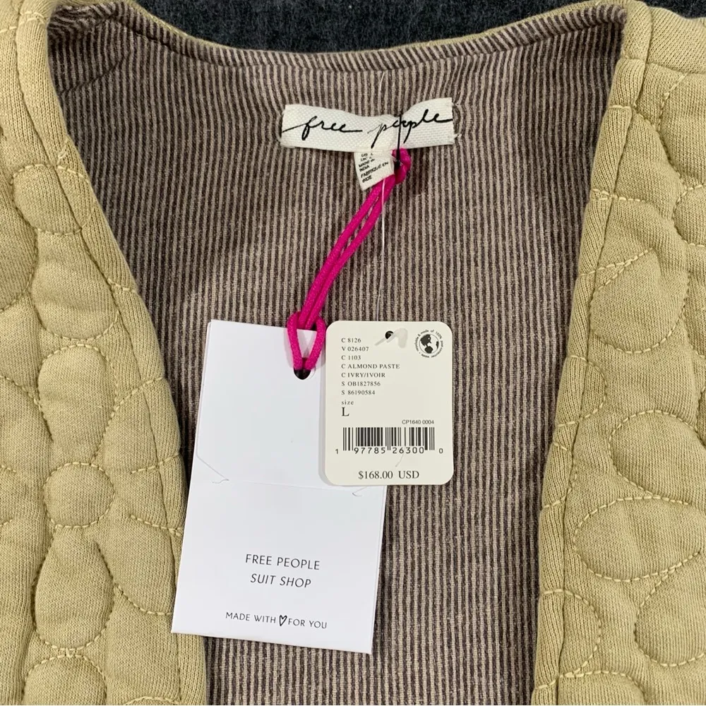 NWT FREE PEOPLE FOLKA FLORAL QUILTED VEST & SKIRT SET size Large E5 - Image 8