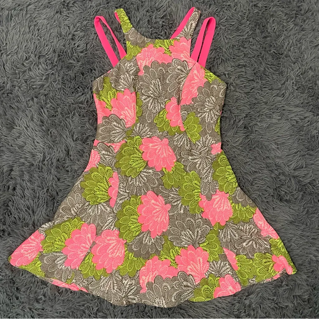 Ark & Co Pink and Green Floral Dress - Image 2