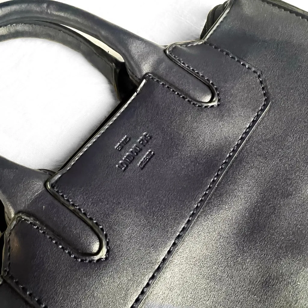 London Fog Purse Dark Blue/Navy Top Handle Satchel Purse With Crossbody Strap - Image 4