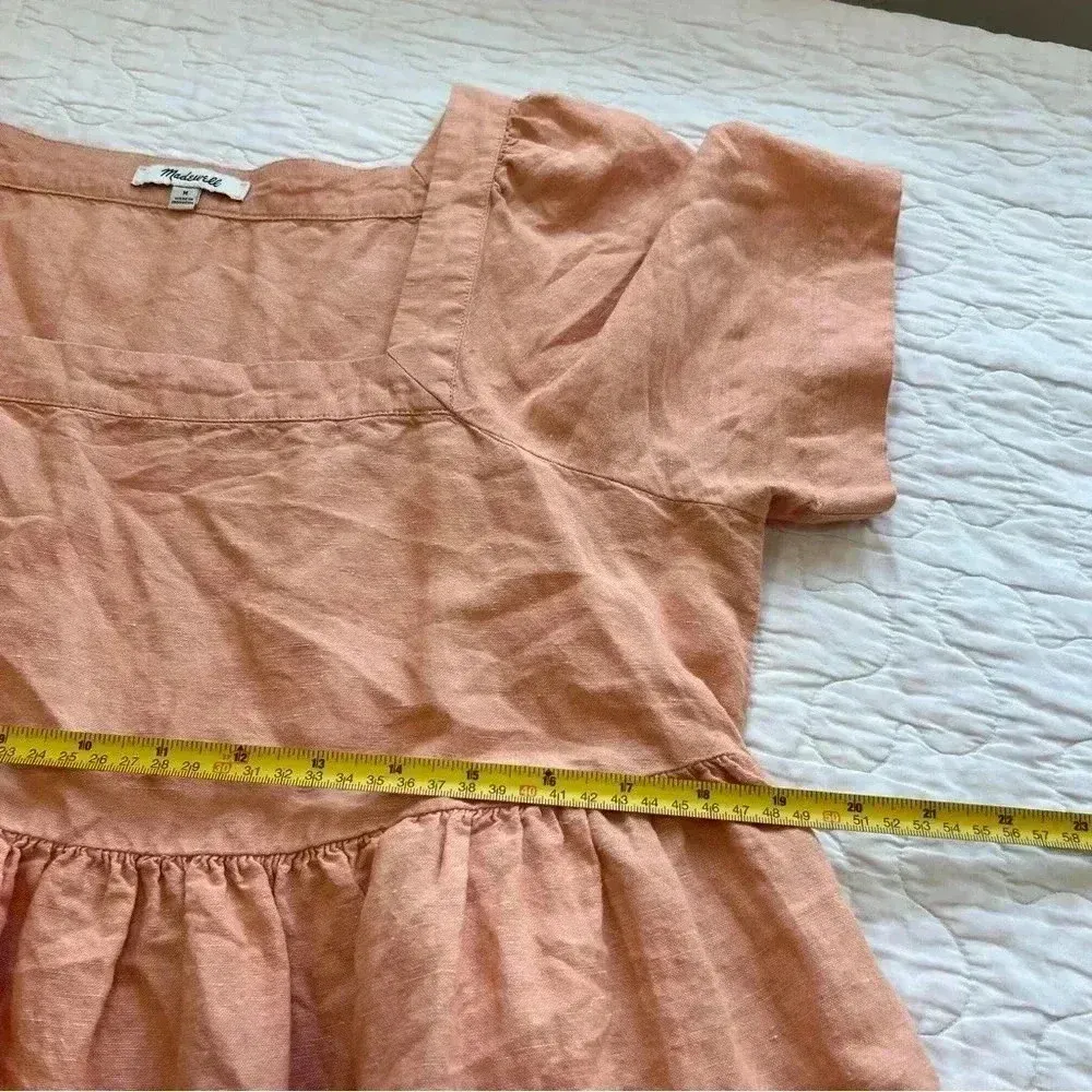 Madewell Linen-Blend Allie Mini Dress size M - Image 10