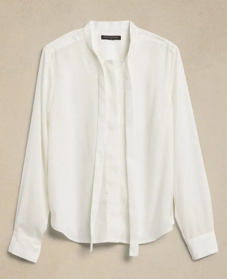 Banana Republic Factory Tie-Front Blouse - Image 2