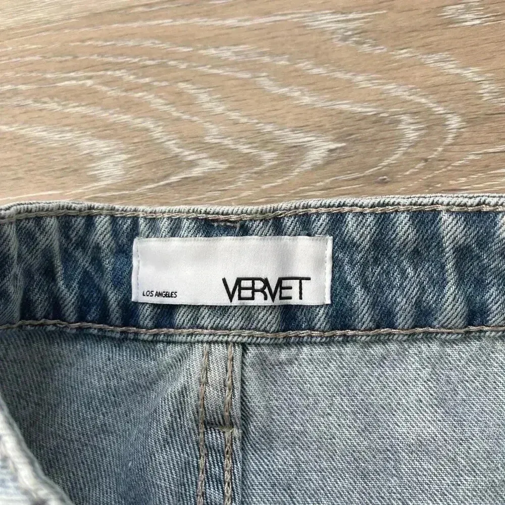 VERVET by Flying Monkey Rigid Button Up High Rise Denim Shorts - Image 7