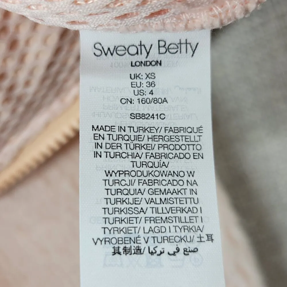 Sweaty Betty Womens Jacket 4 Tulle Pink Soft Touch Pennine Zip Through Fleece NW - Image 13