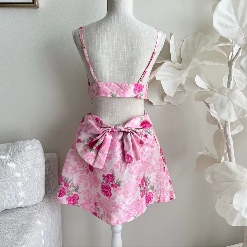 Love Shack Fancy Till Cutout Floral Mini Dress - Image 9