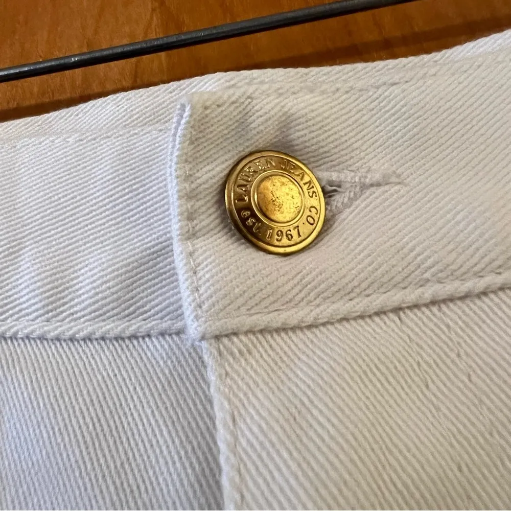 Lauren Jeans Co. Ralph Lauren White Pants Jeans Tanya Straight Leg Vintage 16 - Image 6