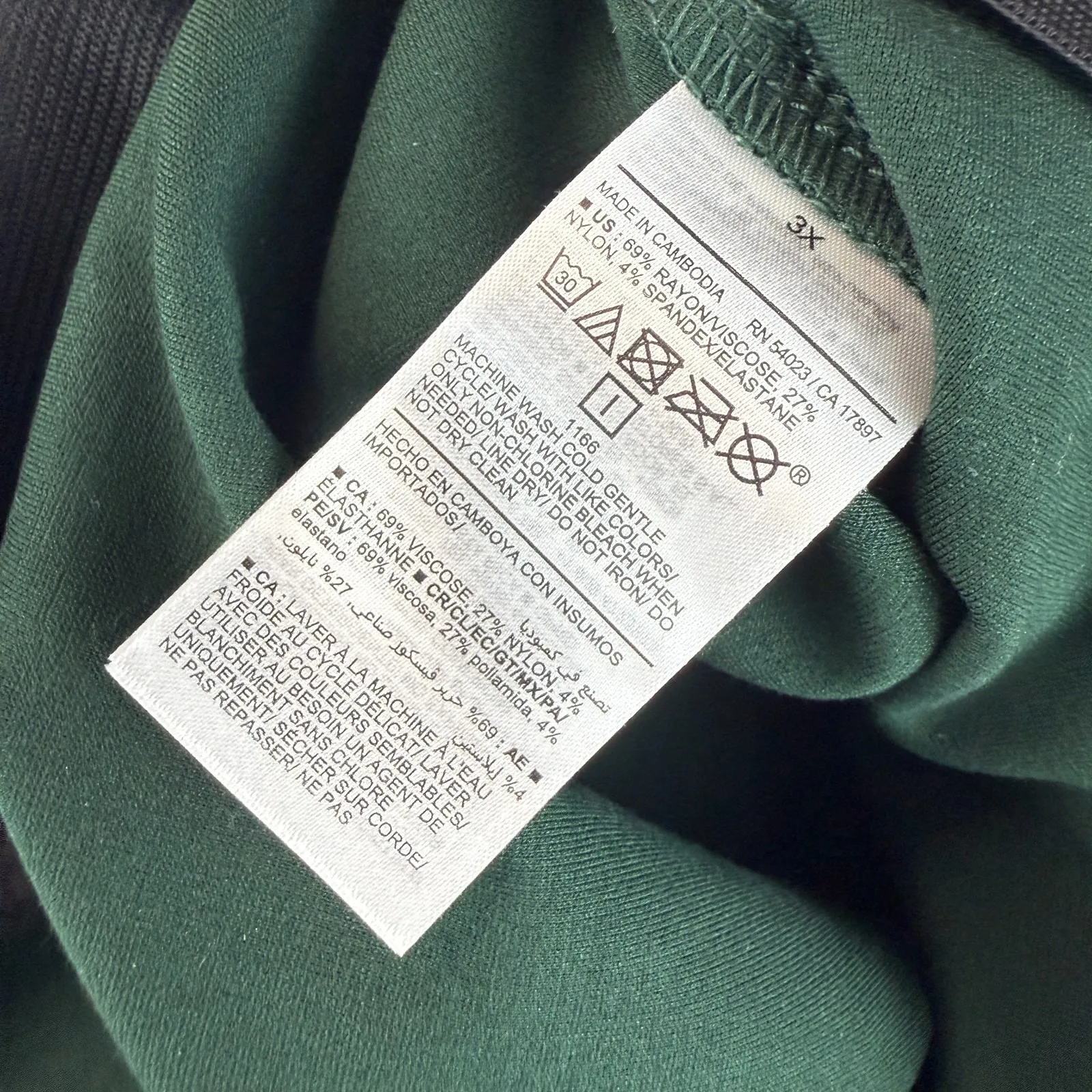 Old Navy Pants Size 3X Green Elastic Waist Stevie Straight‎ High Rise Pointe NWT - Image 6