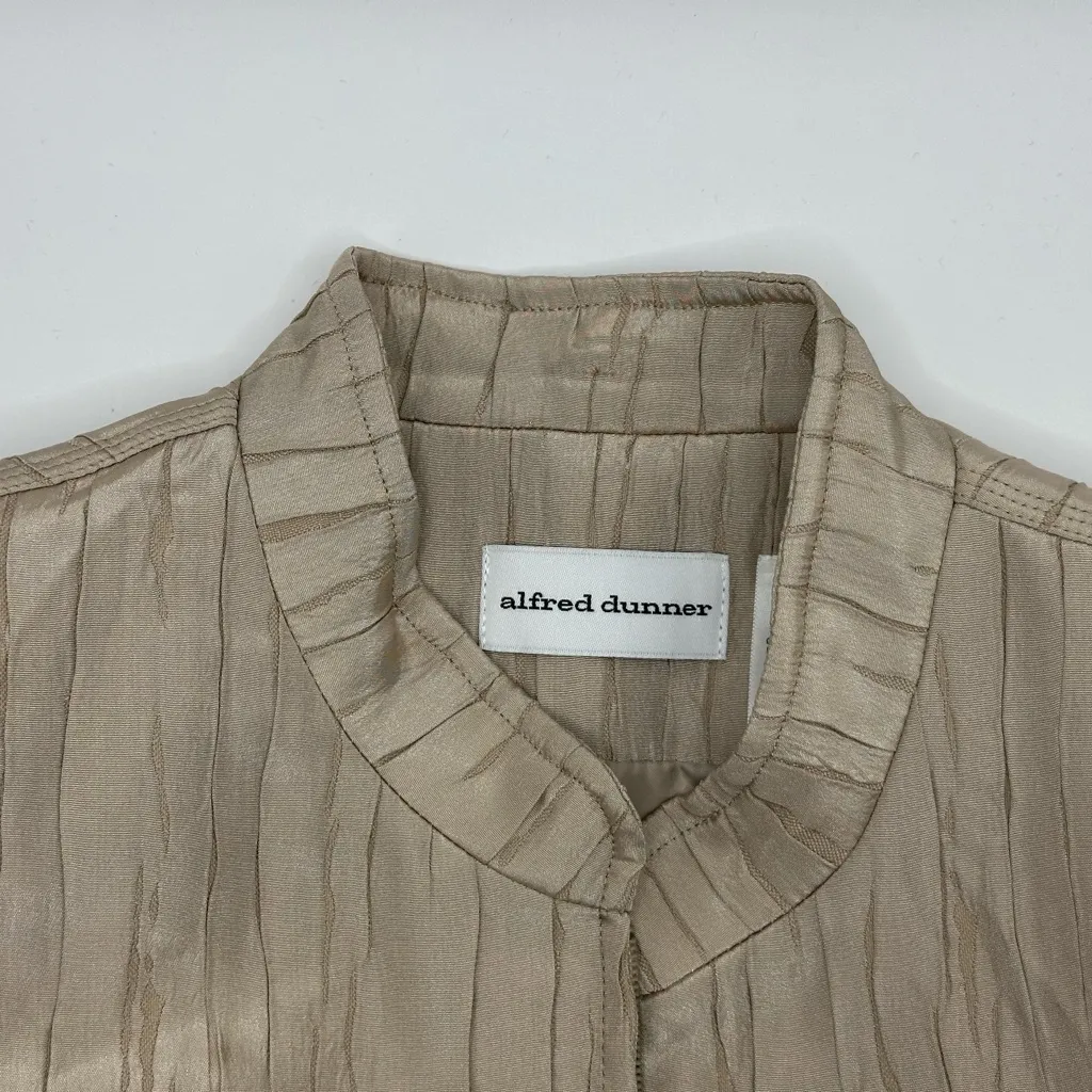 Alfred Dunner Champagne Full Zip Jacket SZ 14 - Image 2