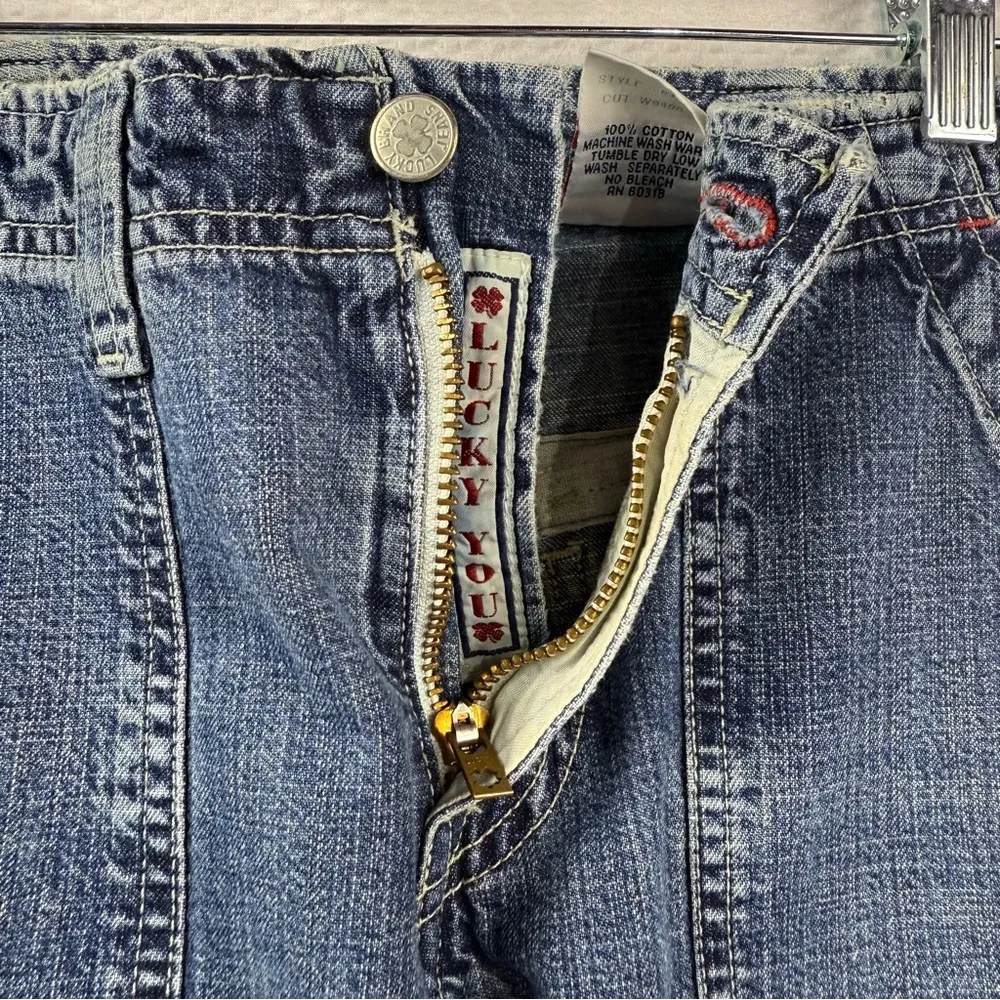 Lucky Brand Vintage Dungarees Jeans Size 2/26 USA Made Carpenter Style Flare - Image 8