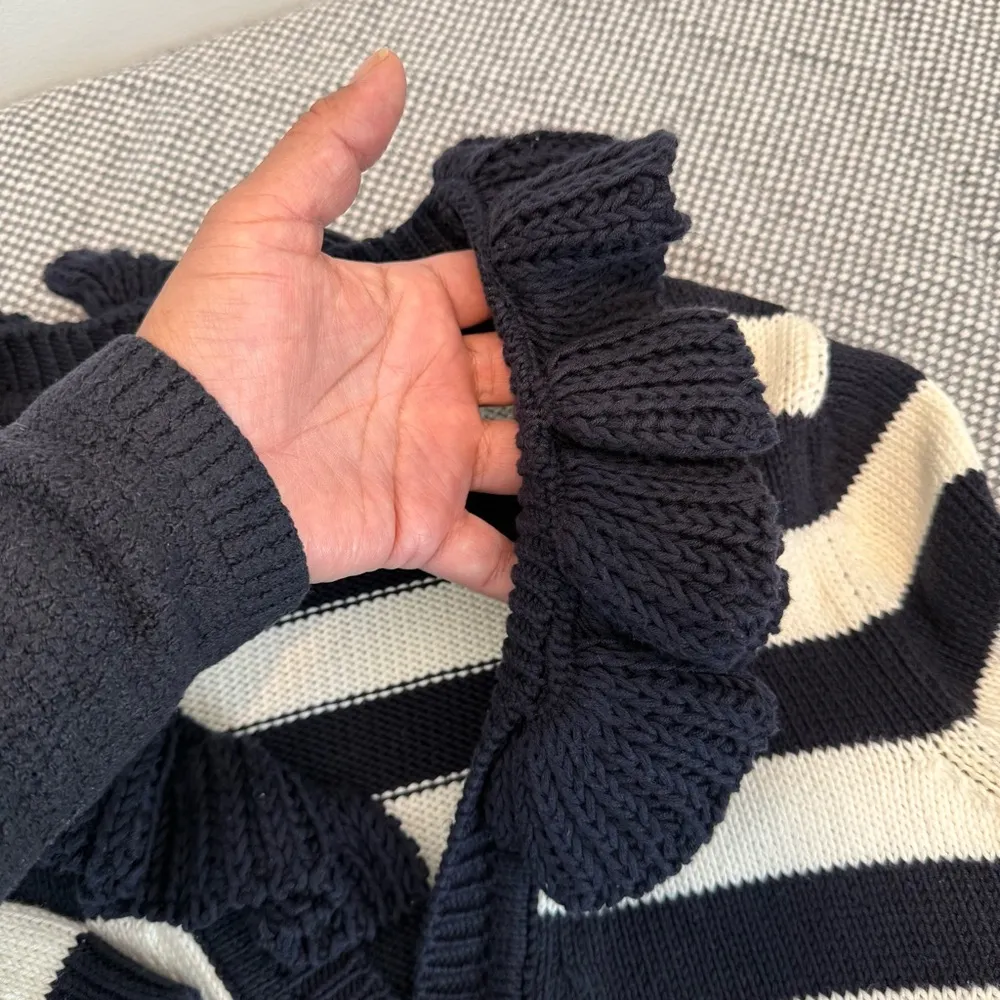 Moschino Striped Ruffled Cropped Cardigan size us 8 - Image 4