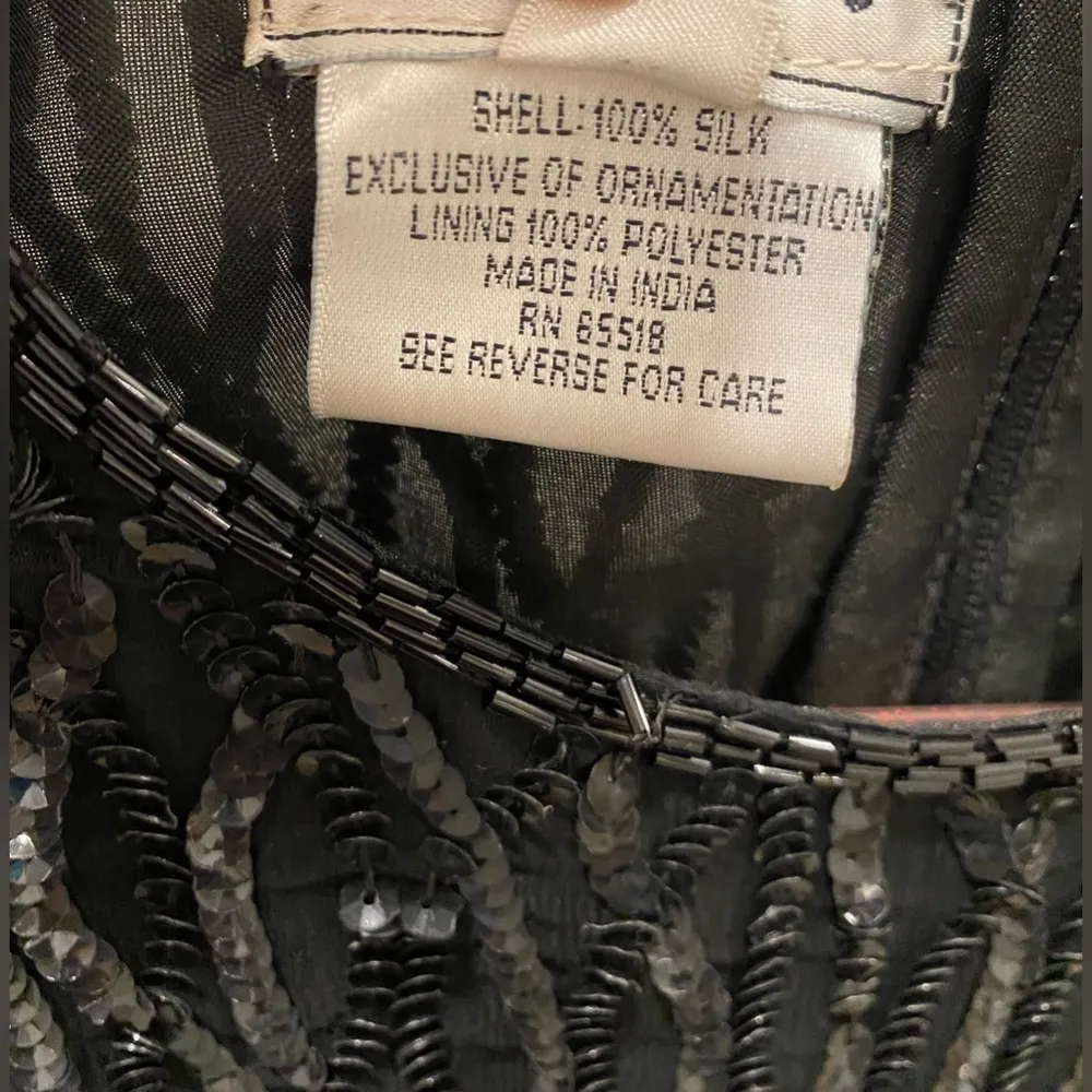 VTG 80s Stenay Black Sequin Formal Cocktail Party Above Knee Short Sleeve Dress Size 10 - Image 8