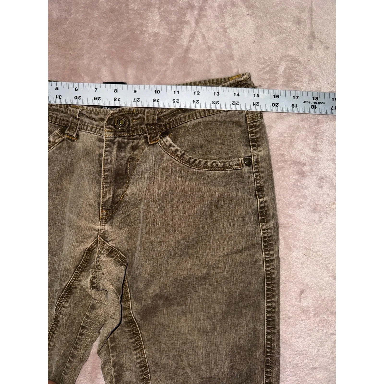 Kuhl Women's Distressed Rydr Vintage Patina Dye Pants Size 4 - Image 9