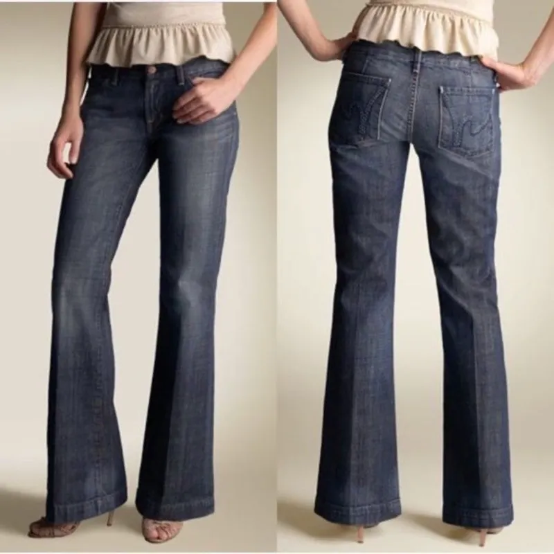 Citizens of Humanity Dunaway #087 Dark Wash Flared Jeans Size 27" - Image 2