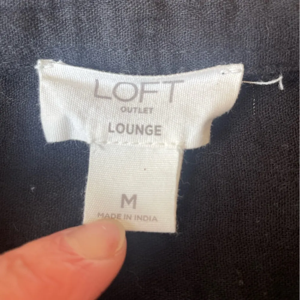 Loft Lounge Button Up Thermal Cardigan Sweater With Front Tie Womens Size Medium - Image 6