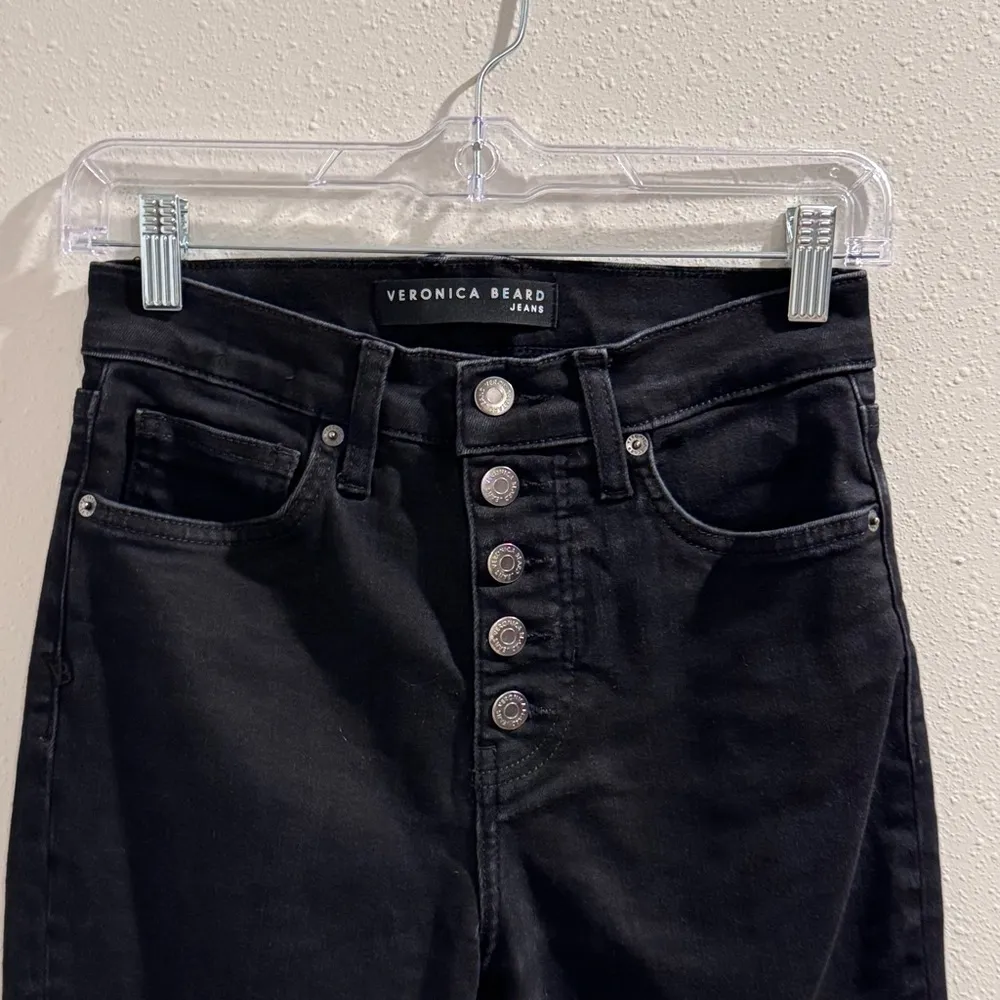 Veronica Beard Women’s Size 26 Onyx Maera Skinny High-Rise Button Fly Jeans EUC - Image 5