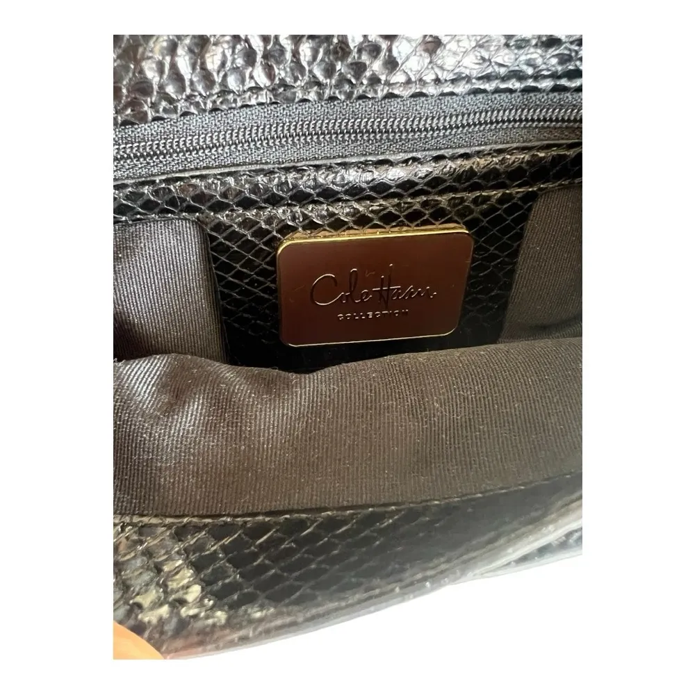 Cole Haan Collection  Black Snake skin Clutch - Image 10