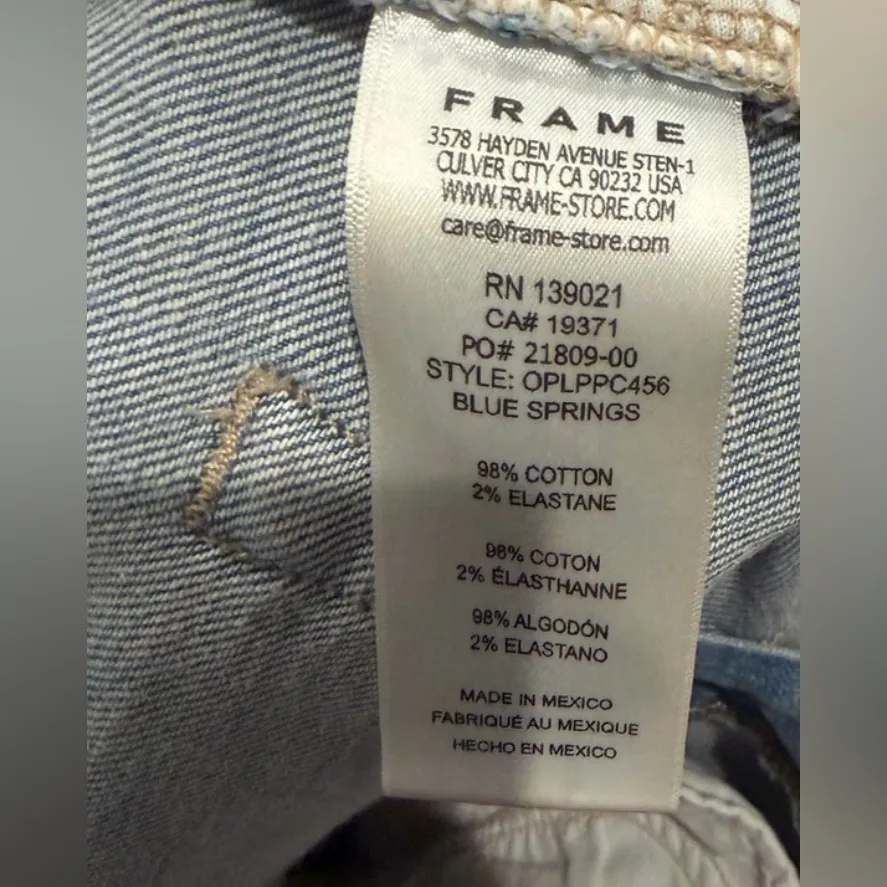 Frame Denim “Le Palazzo Crop” wide leg flare Jeans in Blue Springs size 30 - Image 10