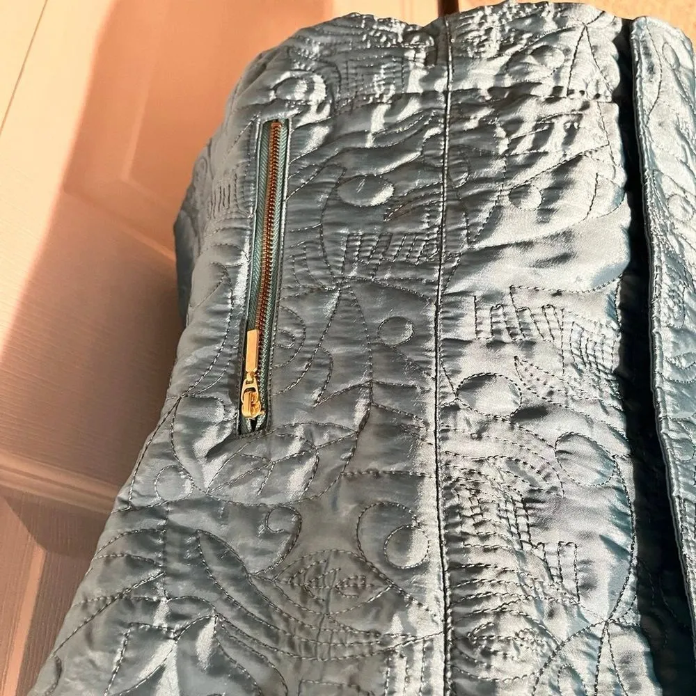 WEEKENDS BY CHICO'S Womens Vanity Size 2‎ Quilted Blue Vest - Image 3