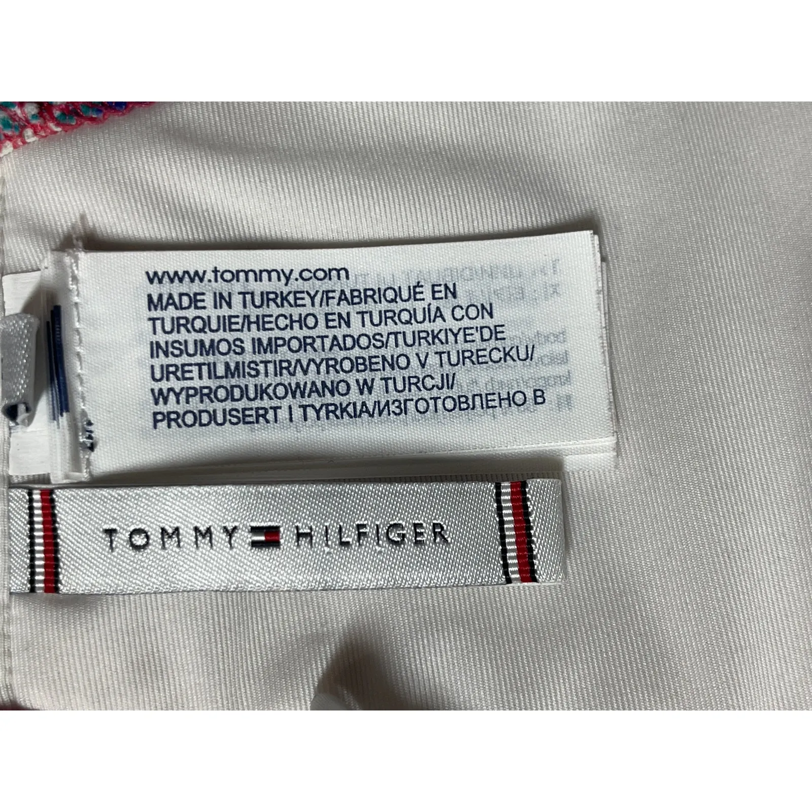 Tommy Hilfiger Rainbow Triangle Fixed Colorblock Graphic Sleeveless Bikini Set M - Image 10