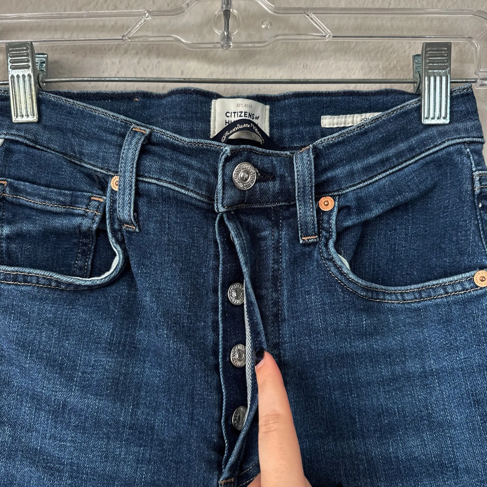 CITIZENS OF HUMANITY Jolene High Rise Vintage Slim Jeans Undercurrent Size 25 - Image 8