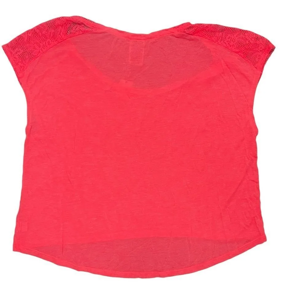 PINK by Victorias Secret Women’s Cropped Short Sleeve Shirt Pink Size Large‎ - Image 3