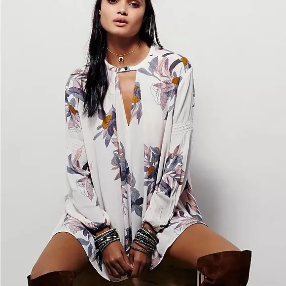 Free‎ People Electric Orchid Swing Tunic Top - Small - Image 2