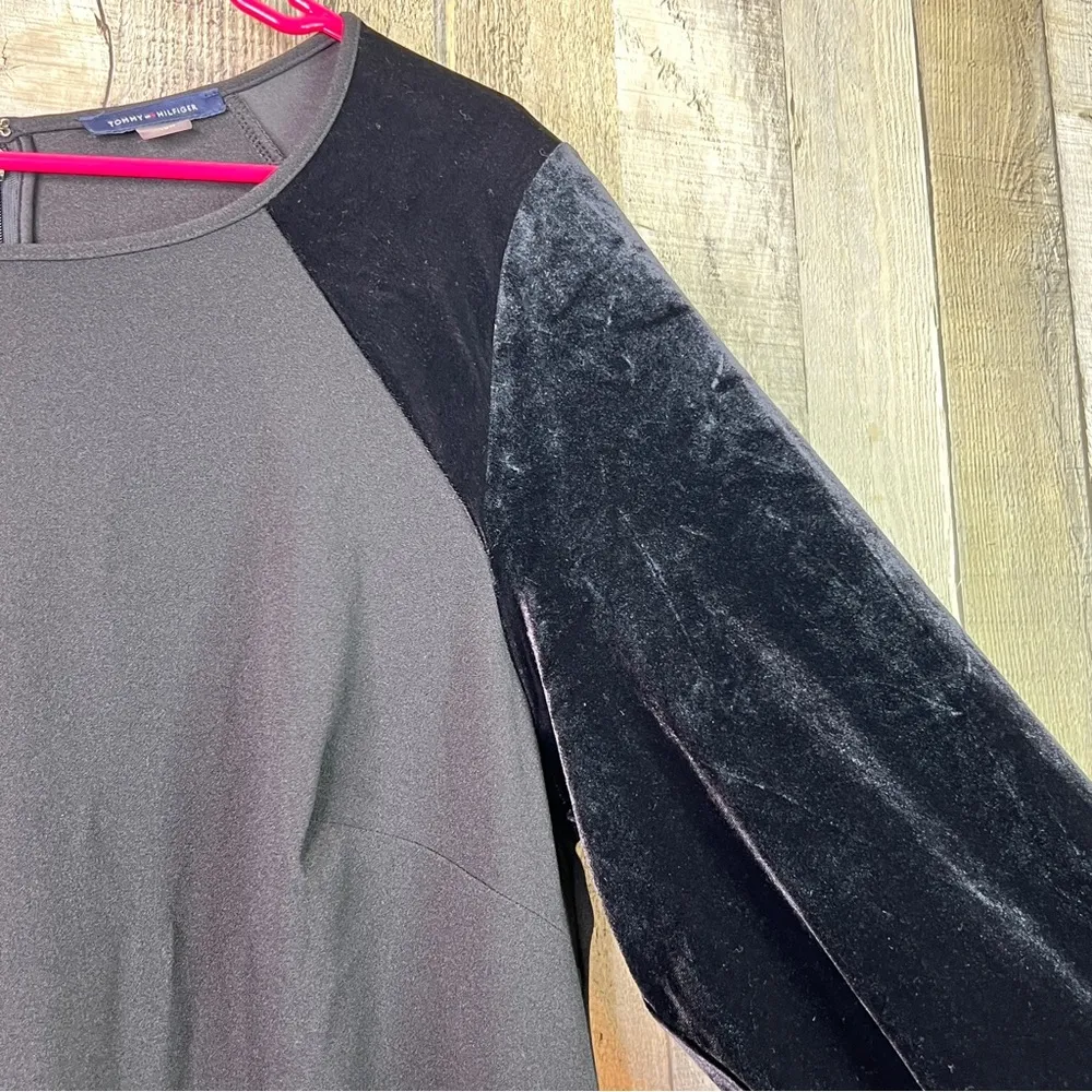 Tommy Hilfiger Size 16W Velvet Sleeve Crewneck Black A-Line Party Cockta… - Image 6
