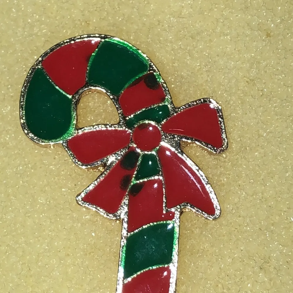Candy Cane Christmas Holiday Y2K Retro Boho Scatter Pin Red - Image 5