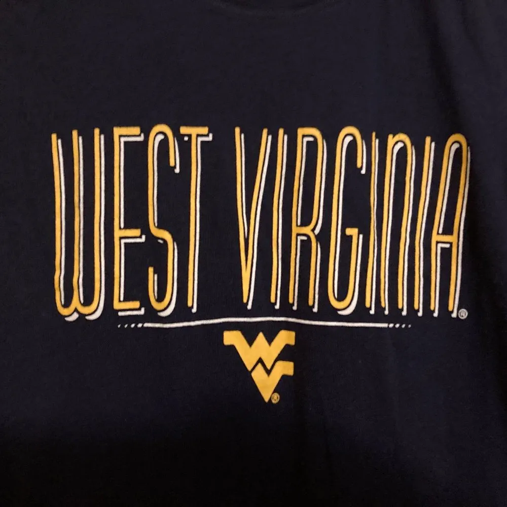 West Virginia Mountaineers Rivalry Threads Dark Blue T Shirt Womens 4/6 Small - Image 2