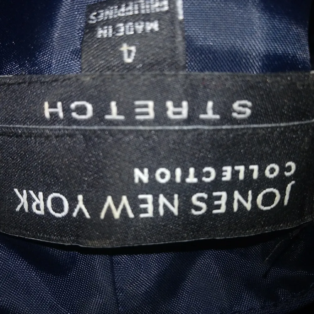 Jones NY 4 Sleeveless Shift Workwear Dress in Darkest Navy - Image 5