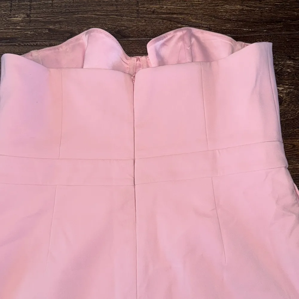 Michael Costello x REVOLVE Karina Strapless Romper Jumpsuit Light Pink Size XL - Image 4