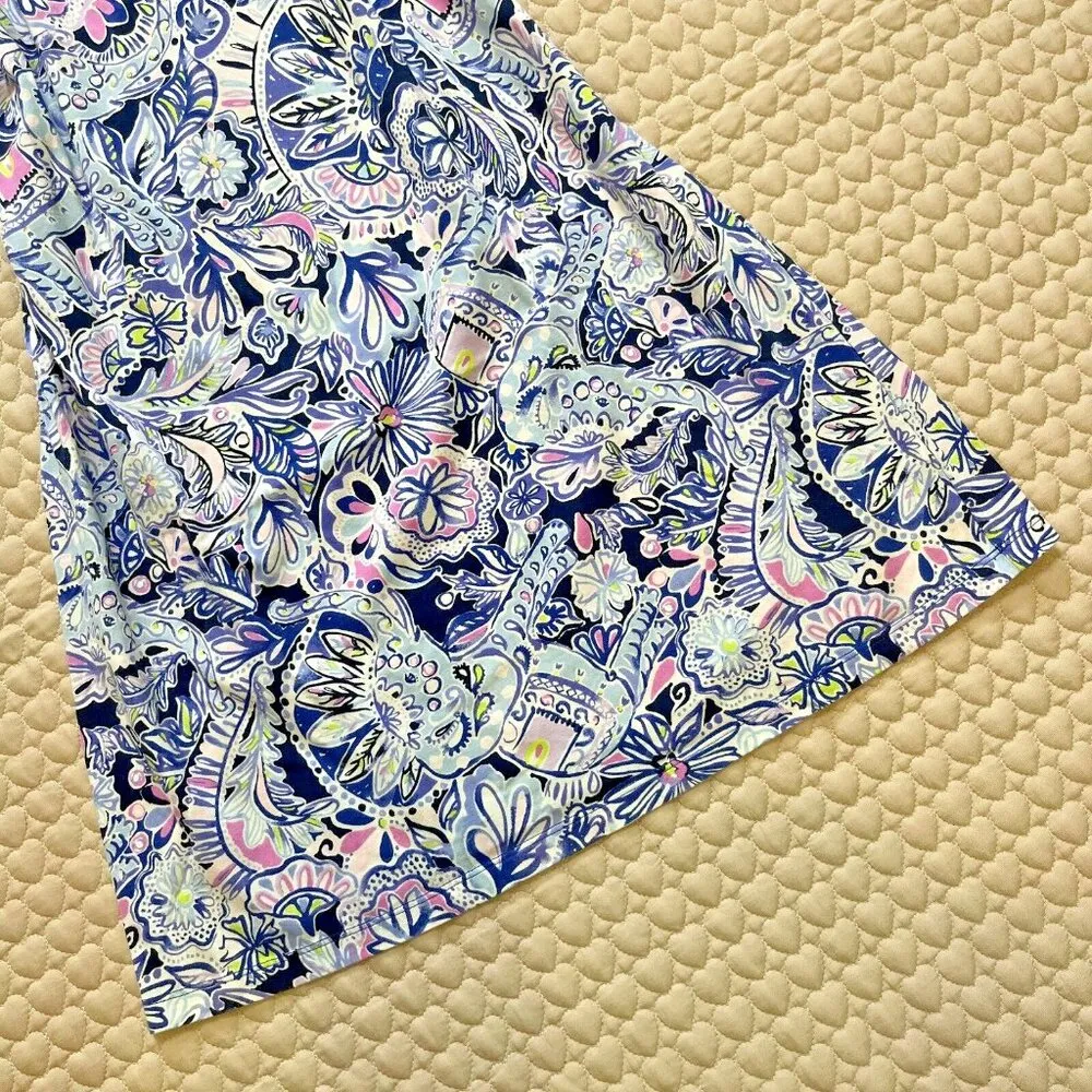 Lilly Pulitzer Size M Namastay Jungle BAY DRESS Short Sleeve Elephants NWOT - Image 4