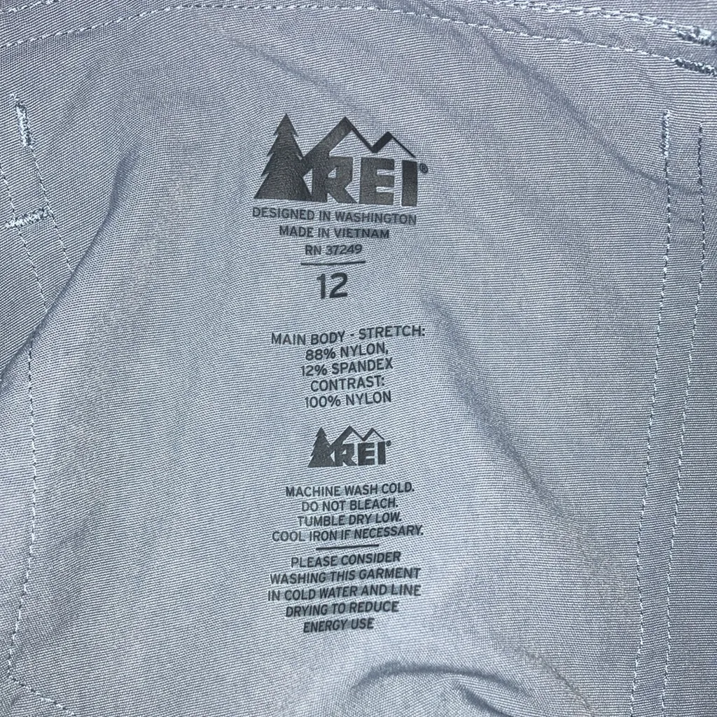 REI Screeline Gray Lightweight Outdoor Hiking Pants Size 12 - Image 4