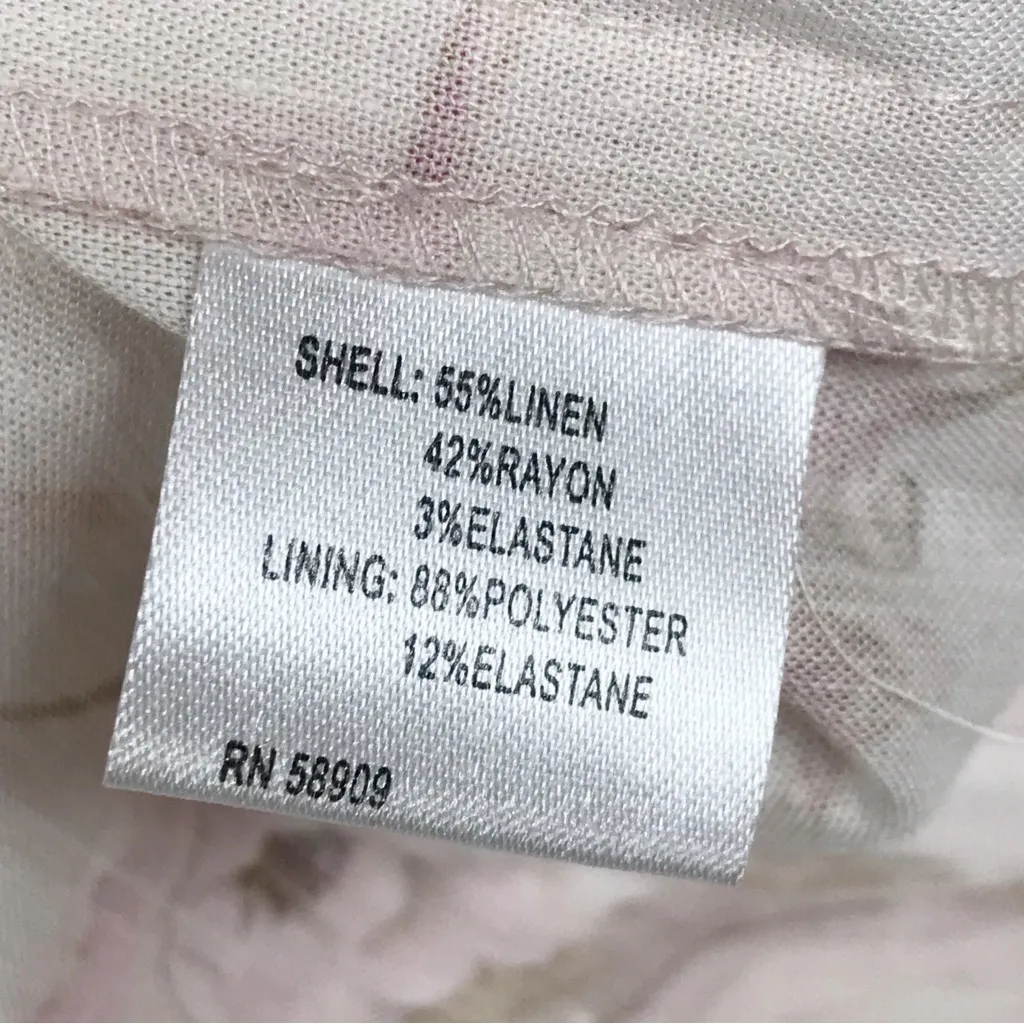 ANTONIO MELANI Pink Floral One Shoulder‎ Belted Jumpsuit Linen Blend Size 2 New - Image 9