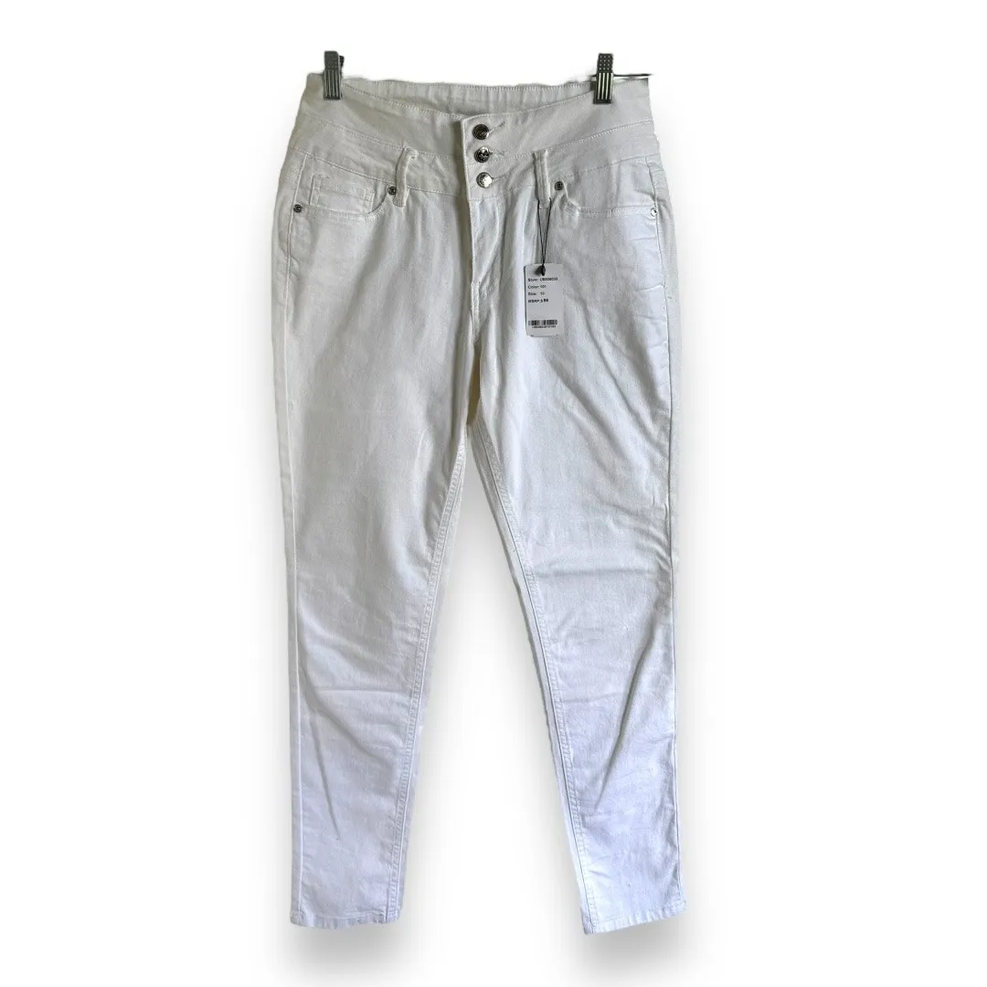 Suzanne Betro Womens Jeans‎ Sz 10 White Skinny NEW High Waist - Image 2