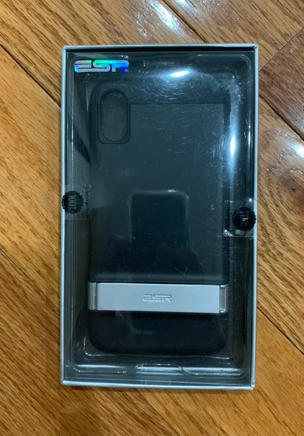 IPhone XS X Metal Kickstand Shock Protection Case Black - Image 3