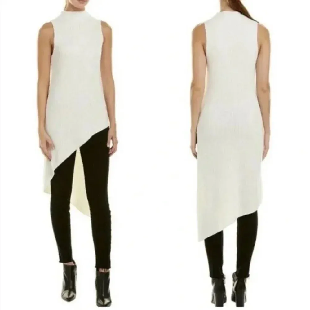 n:Philanthropy Reid Sleeveless Sweater Dress Cashmere Asymmetrical Size Medium - Image 2