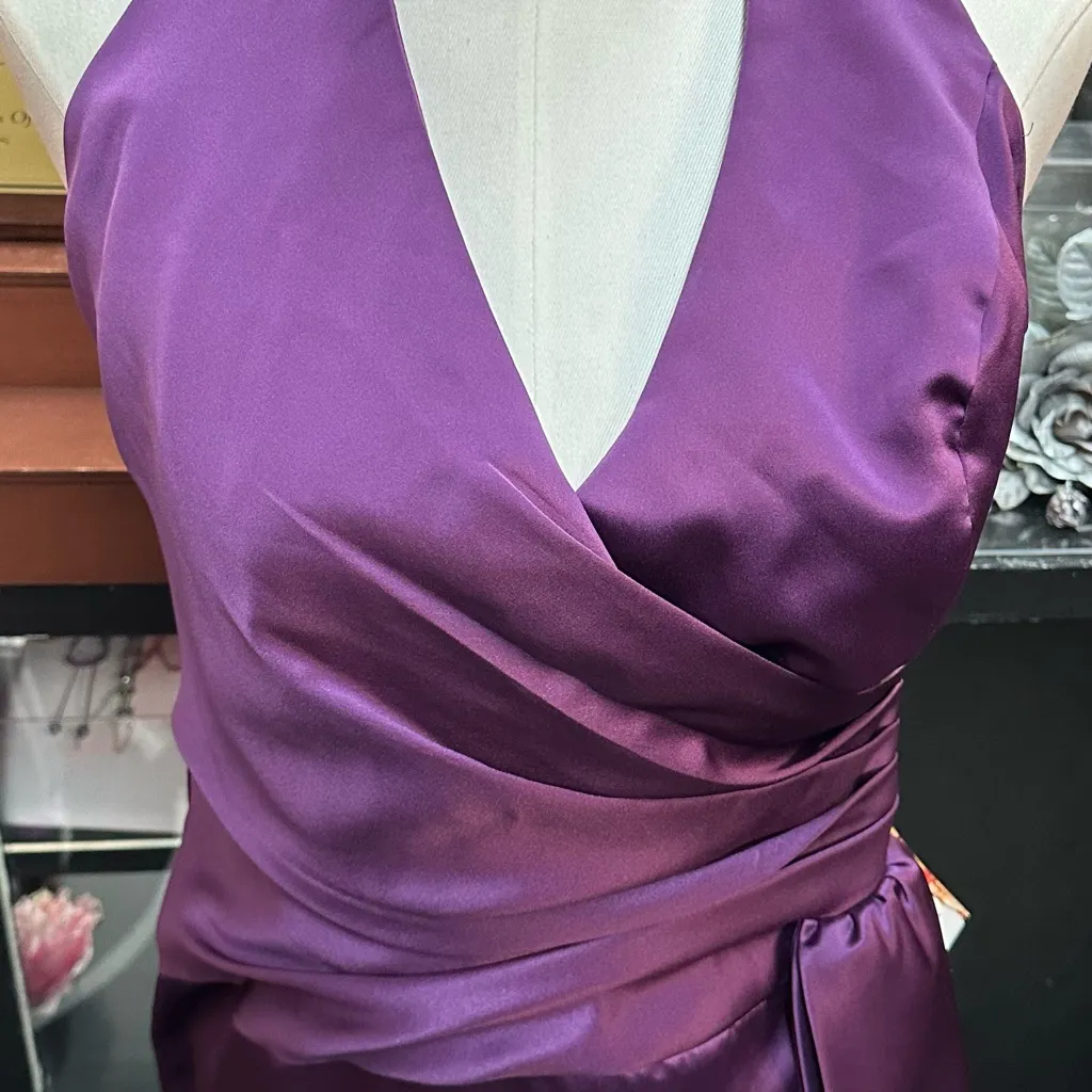 Dessy Collection sz 10 long purple formal dress - Image 3