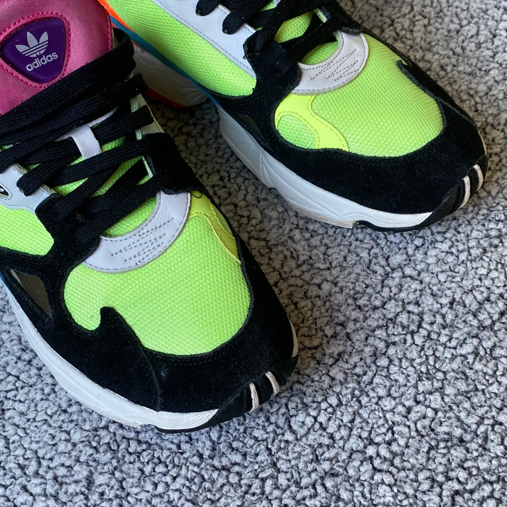 Adidas Womens Neon Multicolor Boat Shoes - Image 2