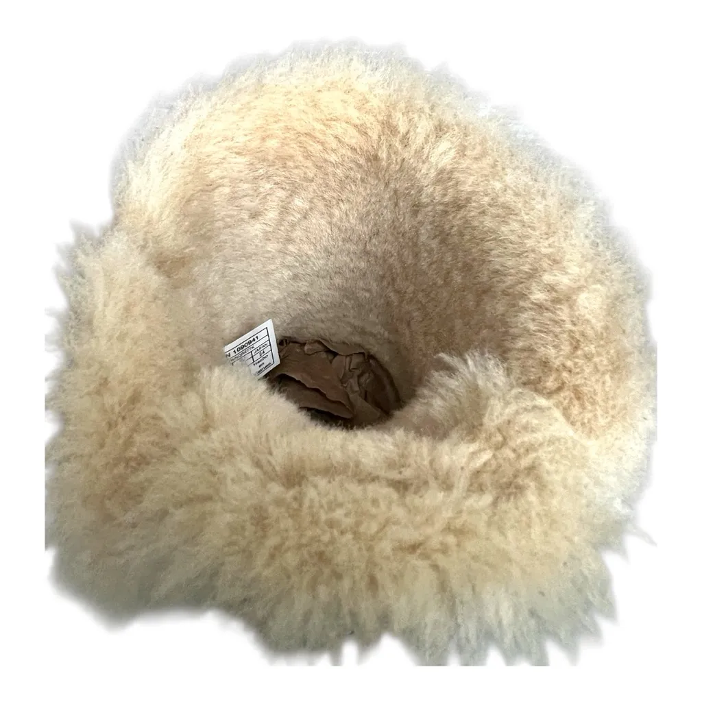 UGG Bailey Bow Stripe Suede Chestnut boots. Size 7. - Image 6