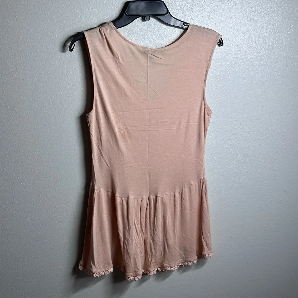 Victoria’s‎ Secret Top Women’s Small Petite Orange Semi-Sheer Peplum Sleeveless - Image 5